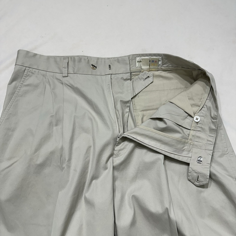 Fairway & Greene Mens Golf Pants 38 Khaki Pleated - Picture 4 of 11